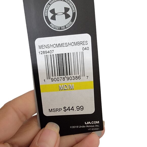 Under Armour Size M Gray & White Striped 1/4 Zip Long Sleeve Pullover, NEW w/Tag - Picture 4 of 11